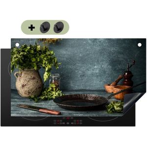 KitchenYeah® Inductie beschermer 90x50 cm - Kruiden - Stilleven - Specerijen - Kookplaataccessoires - Afdekplaat voor kookplaat & Spatscherm achterwand - Inductiebeschermer - Inductiemat - Inductieplaat mat - Keuken decoratie