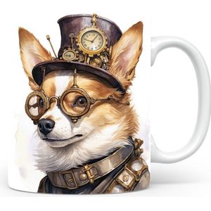 Mok met Corgi Beker voor koffie of tas voor thee, cadeau voor dierenliefhebbers, moeder, vader, collega, vriend, vriendin, kantoor