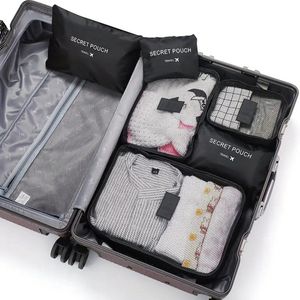 Jacey's TREASURES Packing Cubes - Zwart - Set van 6 - Koffer Organizer Set - Bagage Organizer - Kleding - Reizen - Voor Koffers, Reistassen, Rugtas en Backpack - Reisaccessoires - Tasorganizer - Voor Dames en Heren -