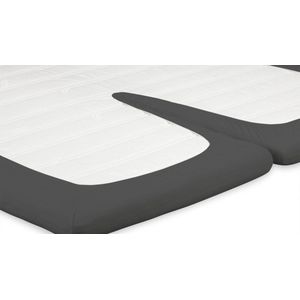 Beter Bed Select Hoeslaken Jersey voor splittopper - 140x200/210/220 cm - Antraciet