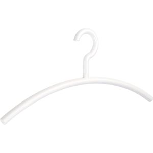 [Set van 5] Moderne massief witte kunststof design hangers / kledinghangers / garderobehangers / jashangers