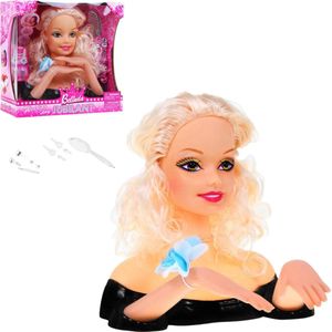Playos® - Styling Doll - Blond 2.0 - met Accessoires - Stylingshoofd - Poppen Kaphoofd - Styling Head - Speelgoed - Rollenspel - Opmaakpop