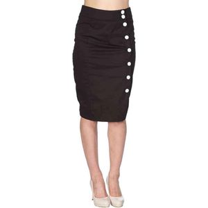 Dancing Days - A-SYMETRIC PENCIL Rok - S - Zwart