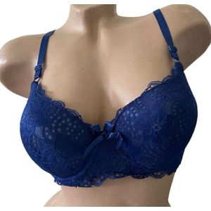 Dames BH 1267 push up met kant 90B donkerblauw