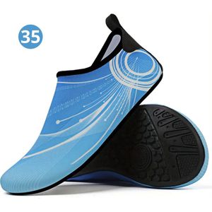 Nivard Waterschoenen Voor Kinderen & Volwassenen - Aqua Shoes - Aquaschoenen - Afzwemschoenen - Zwemles Schoenen - Hemelsblauw - Maat 36