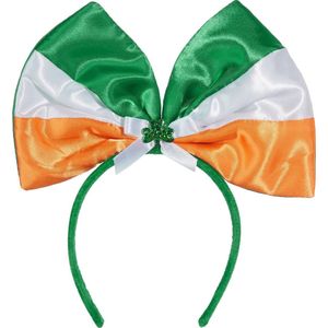 dressforfun - St. Patrick’s Day Hoofddeksel strik in Ierse kleuren - verkleedkleding kostuum halloween verkleden feestkleding carnavalskleding carnaval feestkledij partykleding - 302548