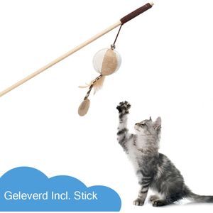 Katten speeltjes Katten Speelgoed Kattenspeeltjes Katten Hengel Bal – Wit Bruin