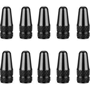10 stuks zwarte aluminium geanodiseerde raket stijl ventieldoppen voor Mtb Road Racing fiets