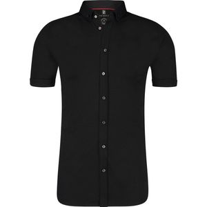 Desoto - Overhemd Korte Mouw Zwart 081 - Heren - Maat XL - Slim-fit