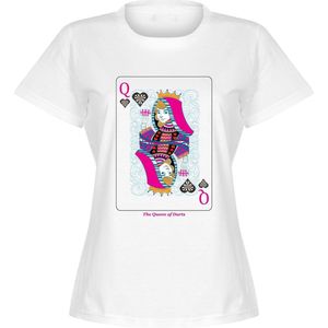 Darts Queen Dames T-Shirt - Wit  - S