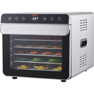 VEVOR Dehydrator – 700W – 6 Dienbladen – 35-85℃ Temperatuurregeling – Geschikt voor het Drogen van Vlees, Fruit en Groenten – Ideaal voor Keukens en Voedselbereiding