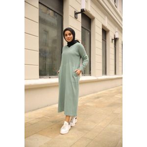Tuniek trui jurk lang hijab | Mint kleur