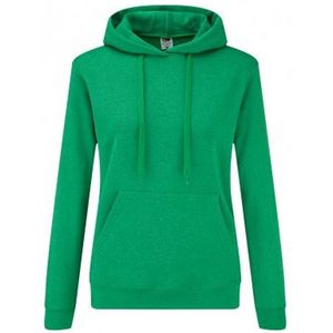 Fruit of the Loom Klassieke Dames Fit Sweatshirt Met Capuchon (Groene heide)