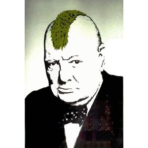BANKSY Winston Churchill Punk Canvas Print