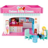 Speelhuis ijswinkel met accessoires - Houten speelgoed vanaf 3 jaar