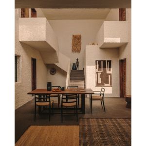 Kave Home - Bruin tapijt Sinta van jute jacquard 200 x 300 cm