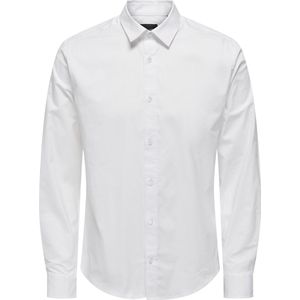 Only & Sons Overhemd Onsandy Slim Easy Iron Poplin Shirt 22026000 White Mannen Maat - XXL
