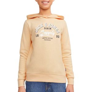 JACK & JONES JUNIOR Hoodie met Tekst Lichtoranje