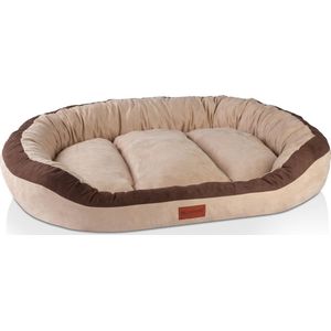 BedDog PRINS PREMIUM hondenbed, gemaakt van duurzaam materiaal, hondensofa met zijkanten, ovaal kussen voor uw huisdier, hondenbank