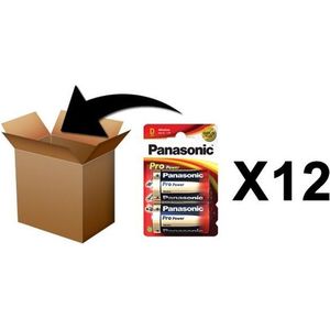 PANASONIC Batterijen -  Pro Power D-LR20 X 2 - Box 12 Pack