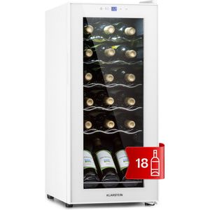 Shiraz 18 Slim Uno wijnkoelkast 50 liter 18 flessen touch bedieningspaneel 5-18°C