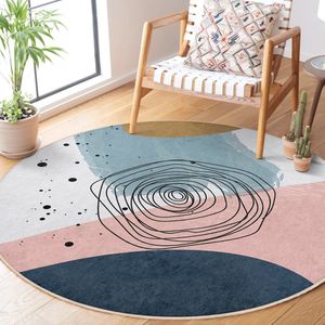 Abstract Gebied Rond Tapijt|Post Modern Cirkel Tekenen|Vreemde Vormen Boheems Tapijt|Antislip Tapijt|Boho Tapijt Decor|Woonkamer Tapijt Modern Tapijt|Luxe Tapijt