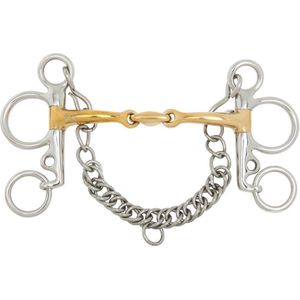 BR Dubbel Gebroken Baby Pelhambit Soft Contact 14 mm Scharen 102 mm 11,5 Zilver/goud