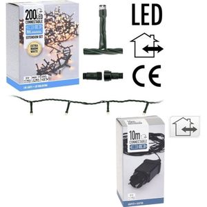 Nampook - Kerstverlichting - Koppelbaar - 200 LED - 6 meter - Warm Wit