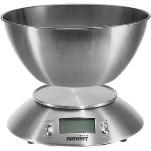 Keukenweegschaal 5 kilogram Roestvrij Staal - Groot LCD Display