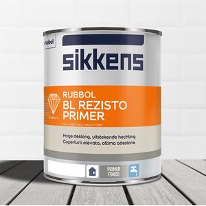 Sikkens-Rubbol-BL Rezisto Primer-Ral 9016 Verkeerswit-1 liter Ral 9016 Verkeerswit - - Watergedragen grondverf - - - Halfglans -