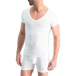 Noshirt Lite - Heren Ondershirt – Diepe V-Hals – Supima Katoen - Dun & Onzichtbaar – Wit – Maat XL