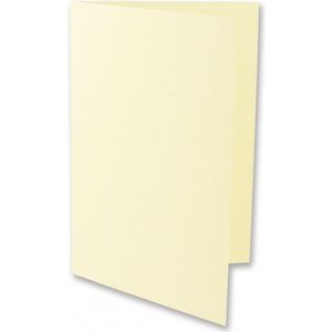 5x stuks blanco kaarten ivoor A6 formaat 21 x 14.8 cm - Scrapbook/uitnodigingen kaarten