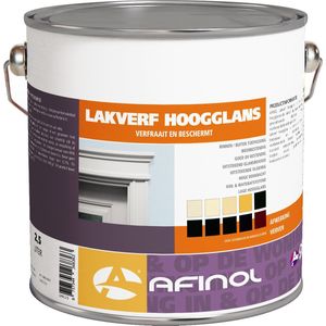 Afinol Hoogglans Lakverf Grachtengroen (RAL 6012) 2,5 liter - Lak - Houtlak - Houtverf - Voor Binnen en Buiten - geschikt voor hout, metaal en kunststof