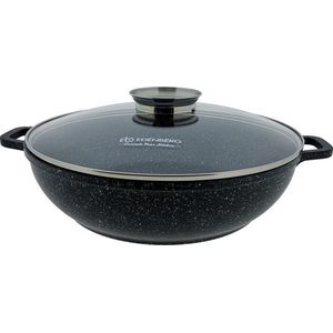 Edënbërg Stonetec Line - Luxe Wokpan - Ø 32 cm - 5.5l - 3-laags anti-aanbaklaag