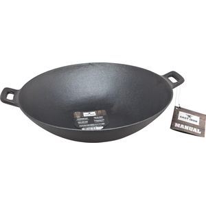 Cast Iron Wokpan / Wadjang - Gietijzer - ø 36 cm - Zonder anti-aanbaklaag