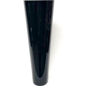 Design vaas Conic - Fidrio BLACK - glas, mondgeblazen bloemenvaas - diameter 22.5 cm hoogte 70 cm