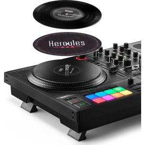 Hercules DJControl Inpulse T7 2-decks gemotoriseerde DJ Controller - 2 gemotoriseerde plateaus voor 7"" schijven met aanraakdetectie en 10 cm tempofaders - gewicht van slechts 5 kg - Inclusief DJUCED en Serato DJ Lite - real-time Stems-technologie