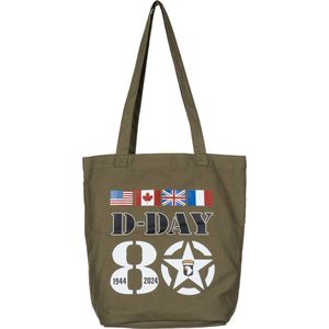 Fostex Canvas draagtas D-Day 80 vlaggen groen