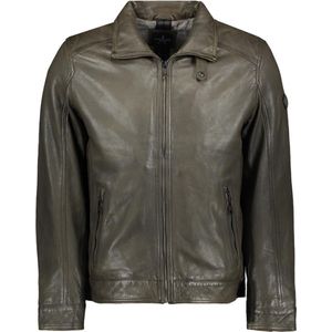 Donders Jas Leather Jacket 52318 690 Green Olive Mannen Maat - 54