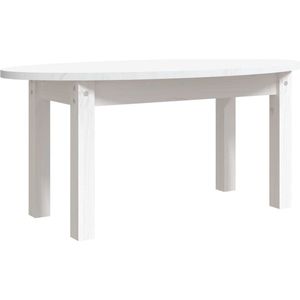 vidaXL Salontafel Wit - Massief Grenenhout 80x40x35 cm Salontafel - Houten Salontafel - Grenenhout Salontafel - Witte Salontafel - Kleine Salontafel