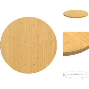 vidaXL Bamboo Tafelblad - 90 x 2.5 cm - Duurzaam - Veelzijdig - Eenvoudig schoon te maken - Tafelonderdeel