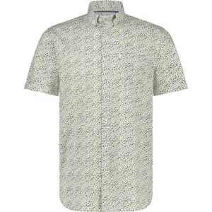State of Art - Short Sleeve Overhemd Print Groen - Heren - Maat 3XL - Regular-fit