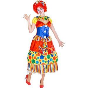 dressforfun - Vrouwenkostuum clown Fridoline L - verkleedkleding kostuum halloween verkleden feestkleding carnavalskleding carnaval feestkledij partykleding - 300779