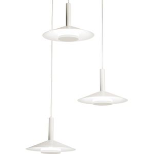 Lumidora Hanglamp 74902 - SOFIANA - 3 Lichts - Ingebouwd LED - 27.0 Watt - 1800 Lumen - 3000 Kelvin - Wit - Metaal