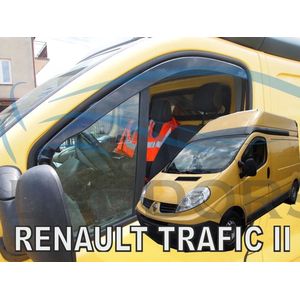 Zijwindschermen - passend op Opel Vivaro type1 model 2001-2014 & Renault Trafic type2 & Nissan Primastar model 2001-2014 donker getint - Team Heko windschermen