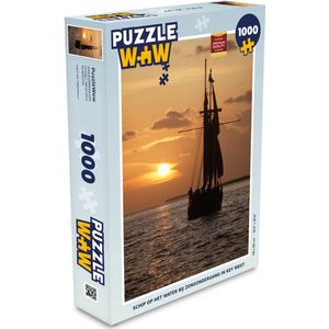 Puzzel Schip op het water bij zonsondergang in Key West - Legpuzzel - Puzzel 1000 stukjes volwassenen