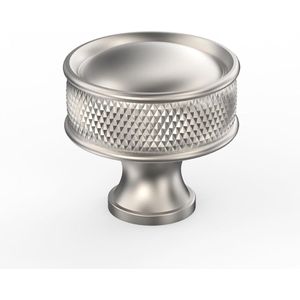 Set van 10 Luxe Meubelknoppen voor Kasten en Lades met Geborsteld Nikkelen Afwerking