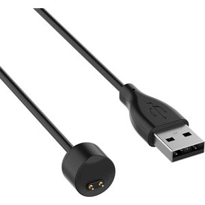 Case2go - Oplaadkabel geschikt voor Xiaomi Mi Band 5/6 - USB-kabel - 0.50 meter - Zwart