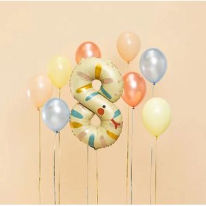 Partydeco - Folieballon cijfer 8 - slang - 64 x 87 cm