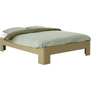 B Bright Fresh 500 Bed 160 x 200 cm - Bedframe Rietgroen - Bedombouw - Instaphoogte: 50cm - Tweepersoonsbedden